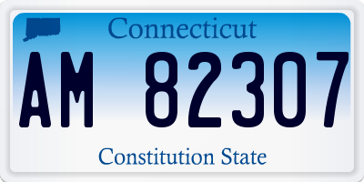 CT license plate AM82307