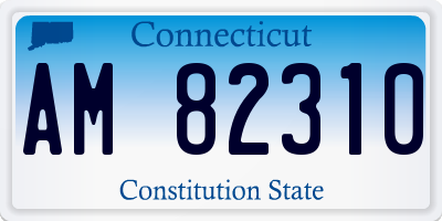 CT license plate AM82310