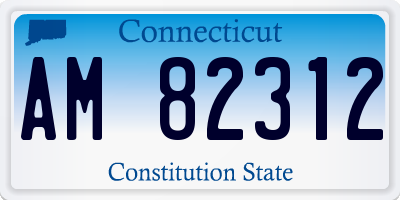 CT license plate AM82312
