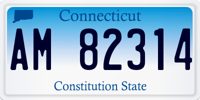 CT license plate AM82314