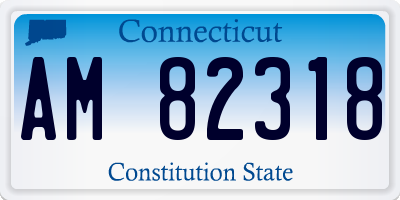 CT license plate AM82318