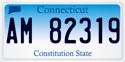 CT license plate AM82319
