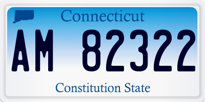 CT license plate AM82322