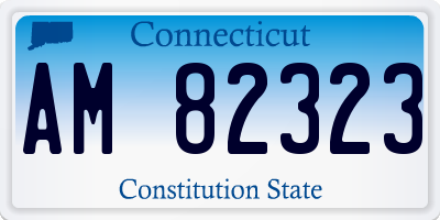 CT license plate AM82323