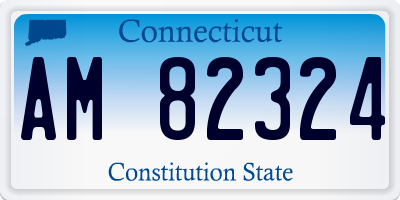 CT license plate AM82324
