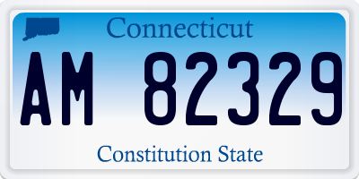 CT license plate AM82329