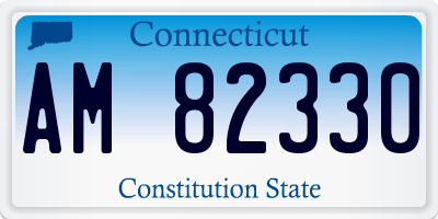 CT license plate AM82330