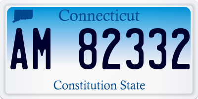 CT license plate AM82332