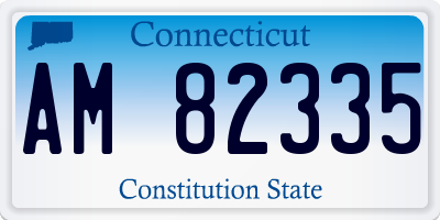CT license plate AM82335