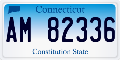 CT license plate AM82336