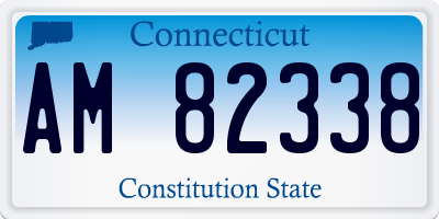 CT license plate AM82338