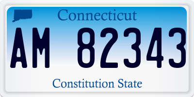 CT license plate AM82343