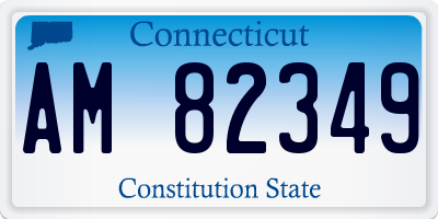 CT license plate AM82349