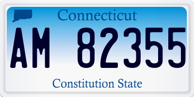 CT license plate AM82355