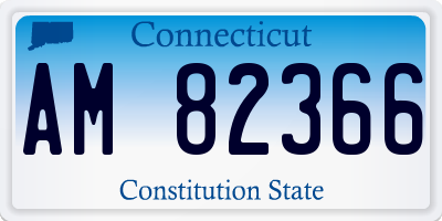 CT license plate AM82366