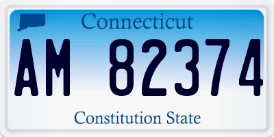 CT license plate AM82374