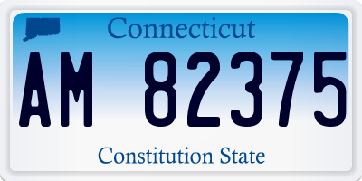 CT license plate AM82375