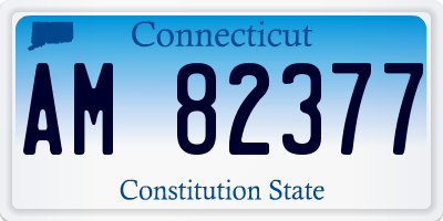 CT license plate AM82377