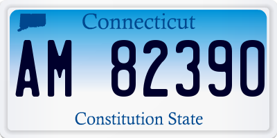 CT license plate AM82390