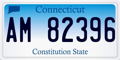CT license plate AM82396