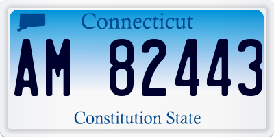 CT license plate AM82443