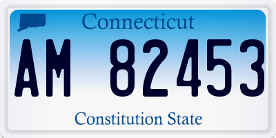 CT license plate AM82453