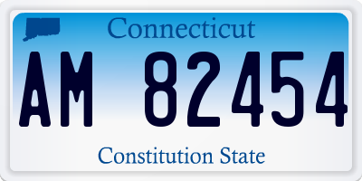 CT license plate AM82454