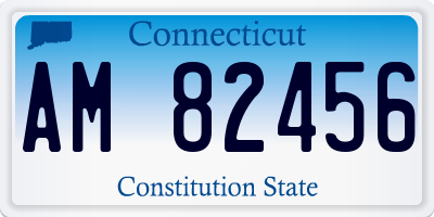 CT license plate AM82456