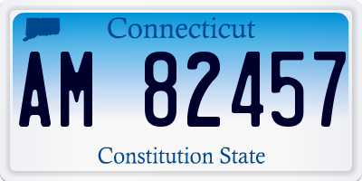 CT license plate AM82457