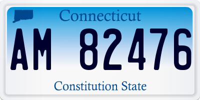 CT license plate AM82476