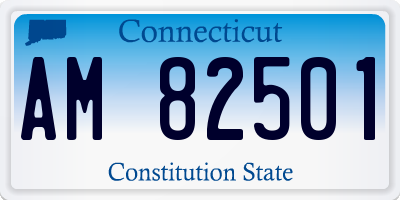 CT license plate AM82501
