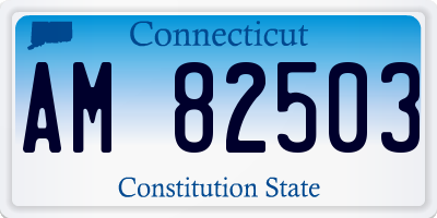 CT license plate AM82503
