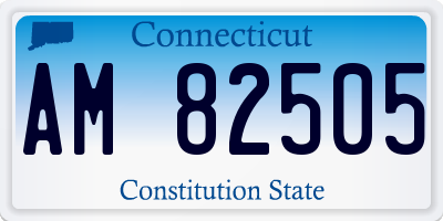 CT license plate AM82505