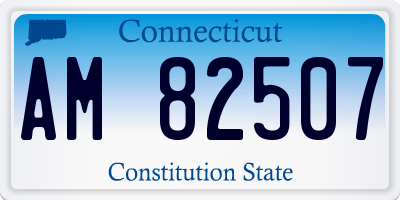 CT license plate AM82507