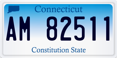 CT license plate AM82511