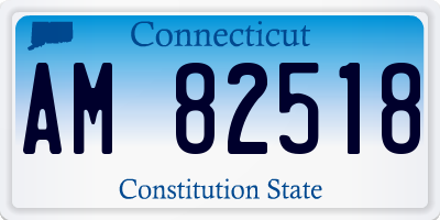 CT license plate AM82518