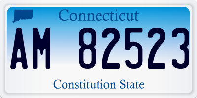 CT license plate AM82523
