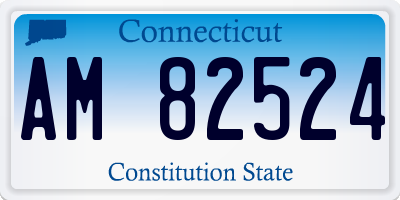 CT license plate AM82524