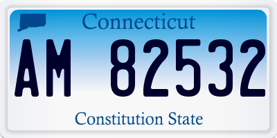 CT license plate AM82532