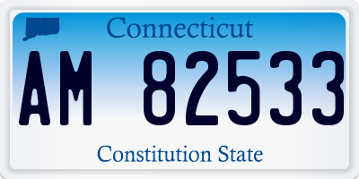CT license plate AM82533