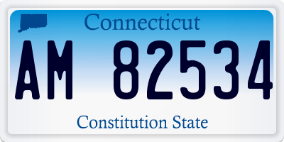 CT license plate AM82534