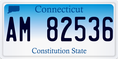 CT license plate AM82536