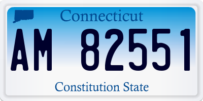 CT license plate AM82551