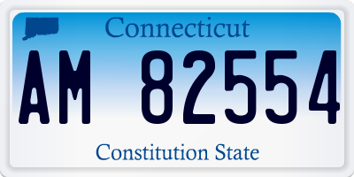 CT license plate AM82554