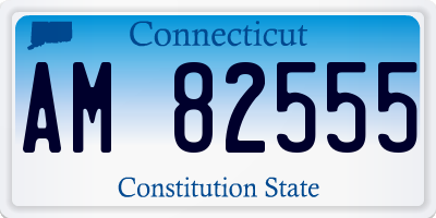 CT license plate AM82555