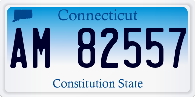 CT license plate AM82557