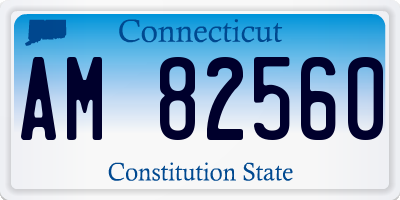 CT license plate AM82560