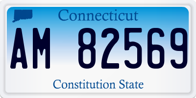 CT license plate AM82569