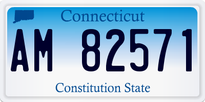 CT license plate AM82571
