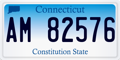 CT license plate AM82576